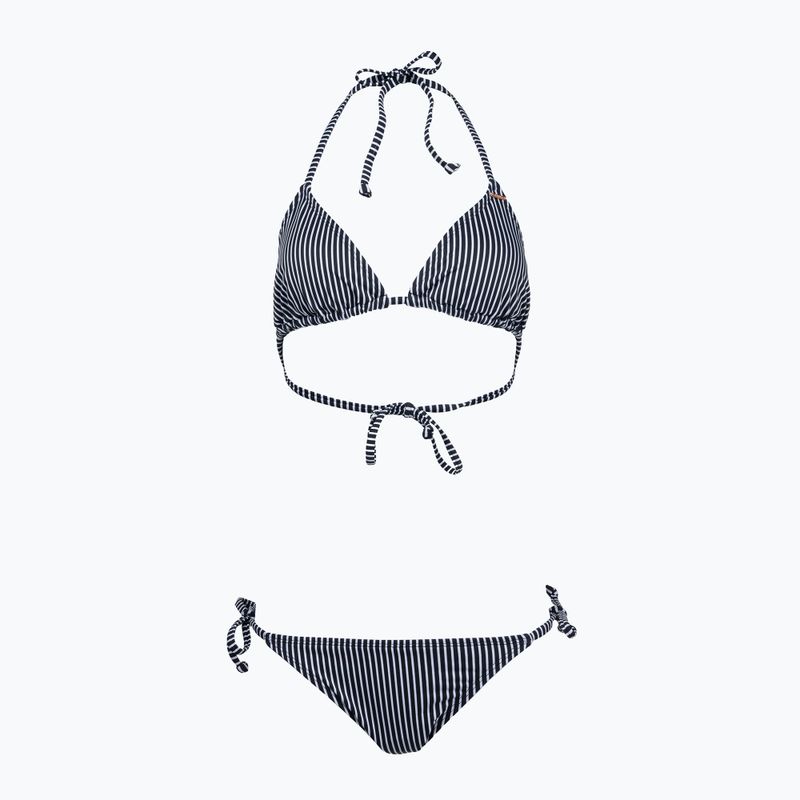 Women's two-piece swimsuit O'Neill Capri Bondey Bikini black simple stripe
