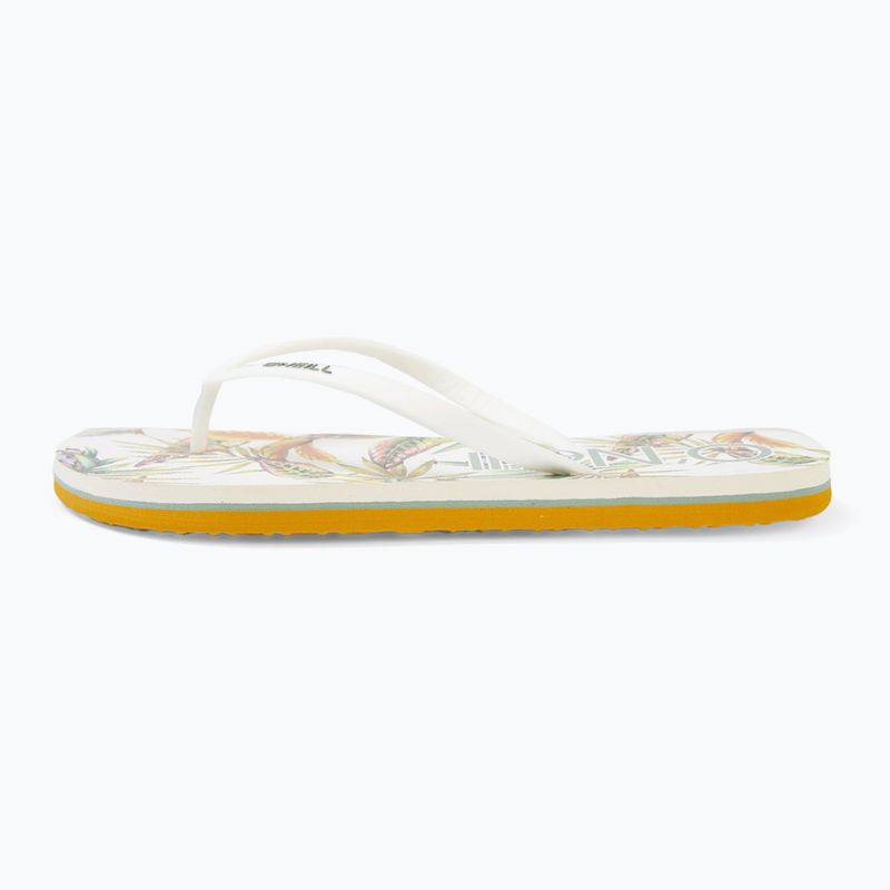 Women's O'Neill Profile Graphic white tropical flower flip flops 10