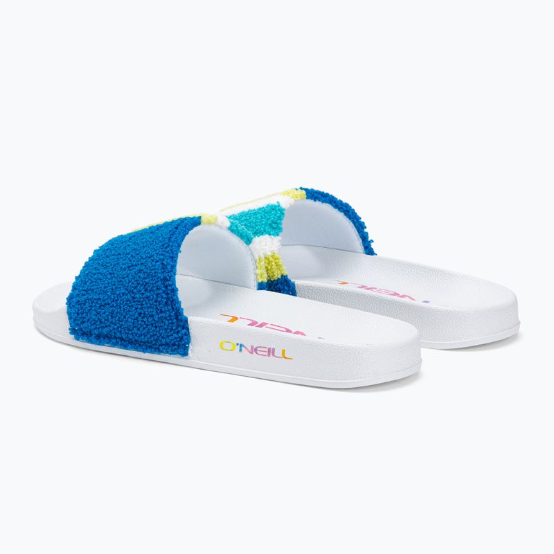 Women's O'Neill Brights Slides blue towel stripe flip-flops 3