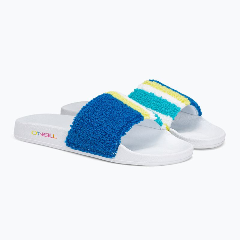 Women's O'Neill Brights Slides blue towel stripe flip-flops 4