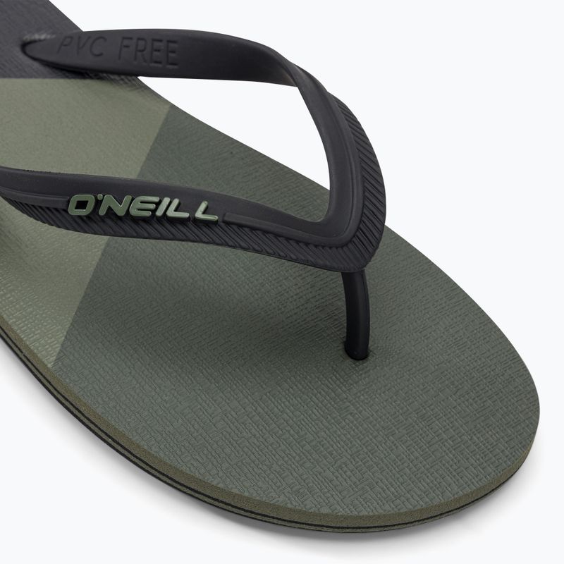 Men's O'Neill Profile Color Block deep lichen green color block flip flops 7