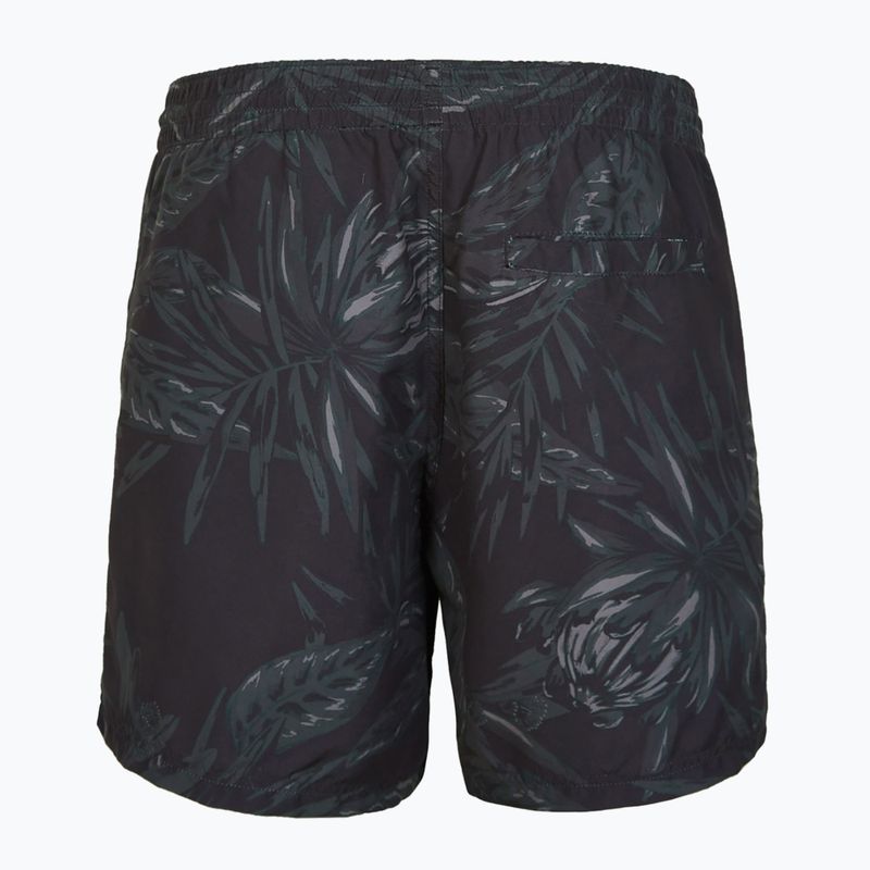 Men's O'Neill Cali Floral 16'' black tonal flower swim shorts 2