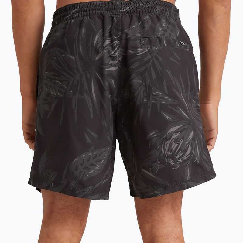 Men's O'Neill Cali Floral 16'' black tonal flower swim shorts 4