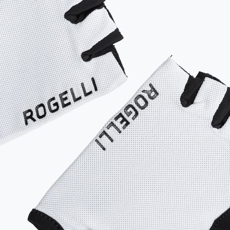 Men's cycling gloves Rogelli Core white 4