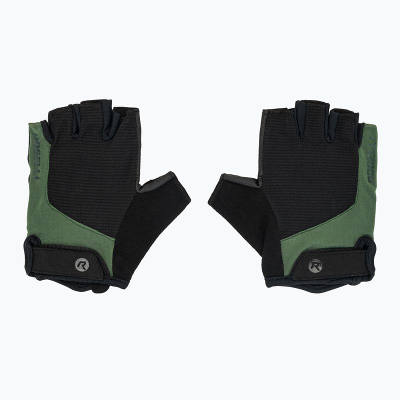 Rogelli Essential black/green men's cycling gloves 2