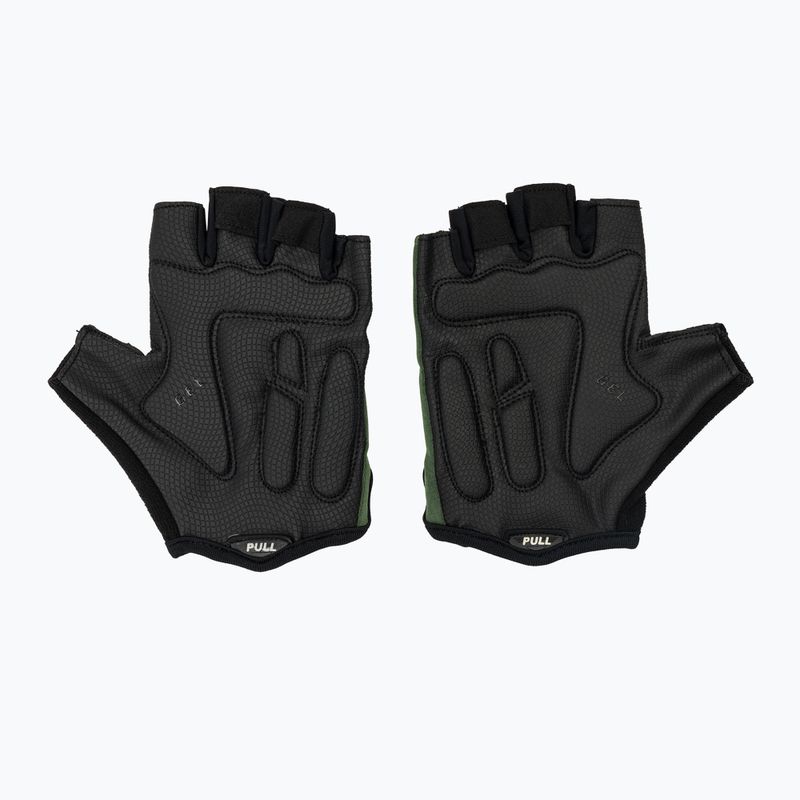 Rogelli Essential black/green men's cycling gloves 3