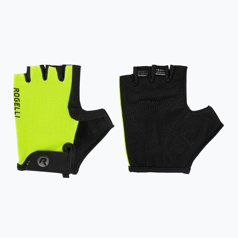 Rogelli Core Jr children's cycling gloves fluor yellow