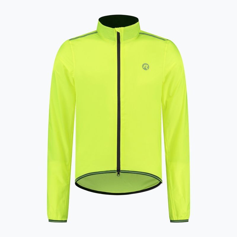 Men's cycling jacket Rogelli Essential Rain fluor yellow 4
