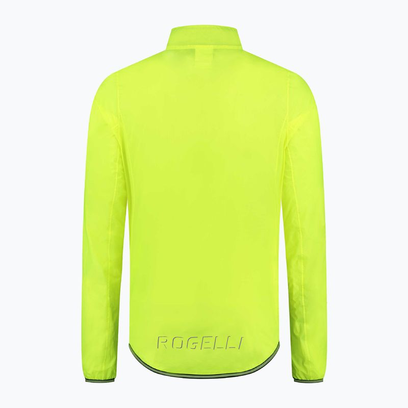 Men's cycling jacket Rogelli Essential Rain fluor yellow 5