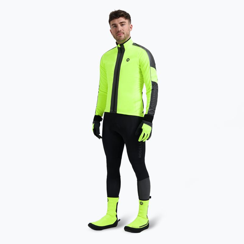 Men's Rogelli Essential Winter Hi Vis cycling jacket yellow 2
