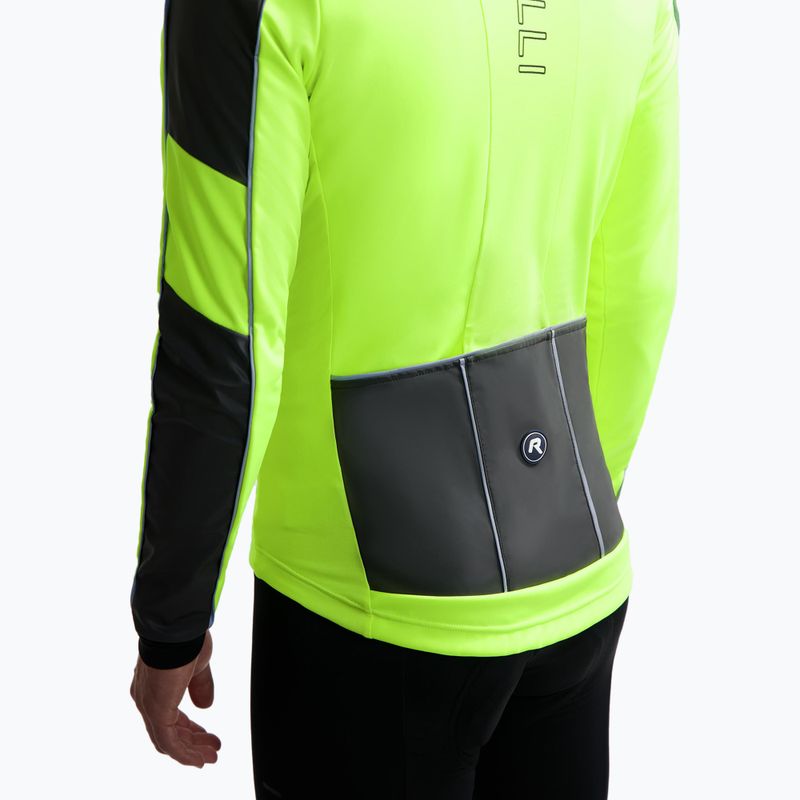 Men's Rogelli Essential Winter Hi Vis cycling jacket yellow 4