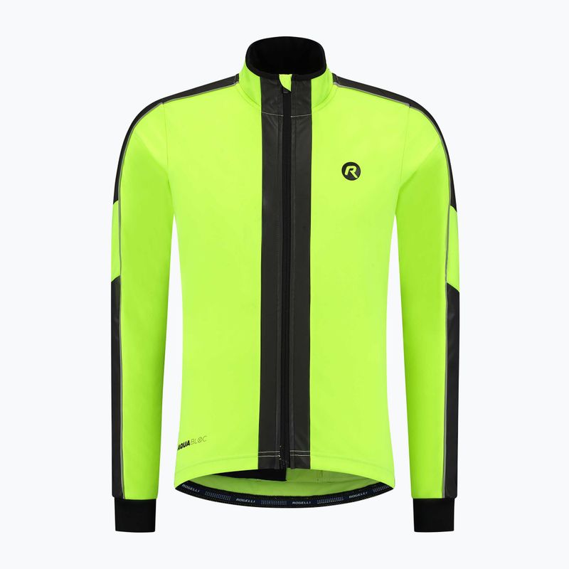 Men's Rogelli Essential Winter Hi Vis cycling jacket yellow 5