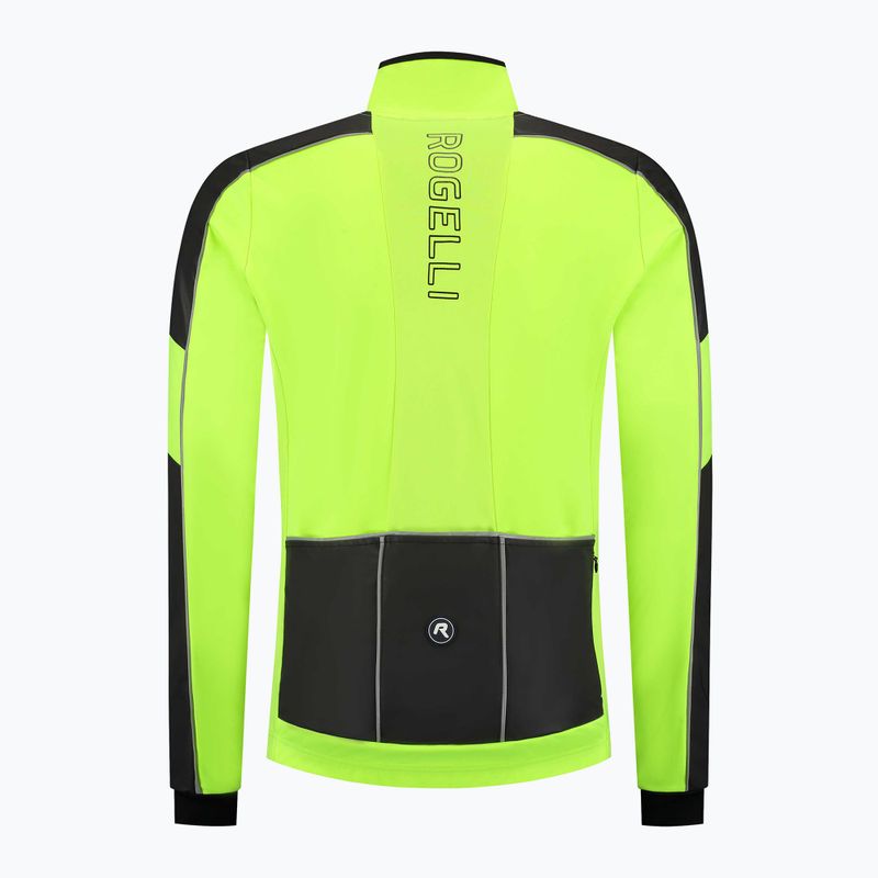 Men's Rogelli Essential Winter Hi Vis cycling jacket yellow 6
