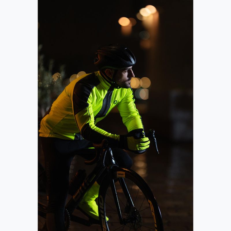 Men's Rogelli Essential Winter Hi Vis cycling jacket yellow 8