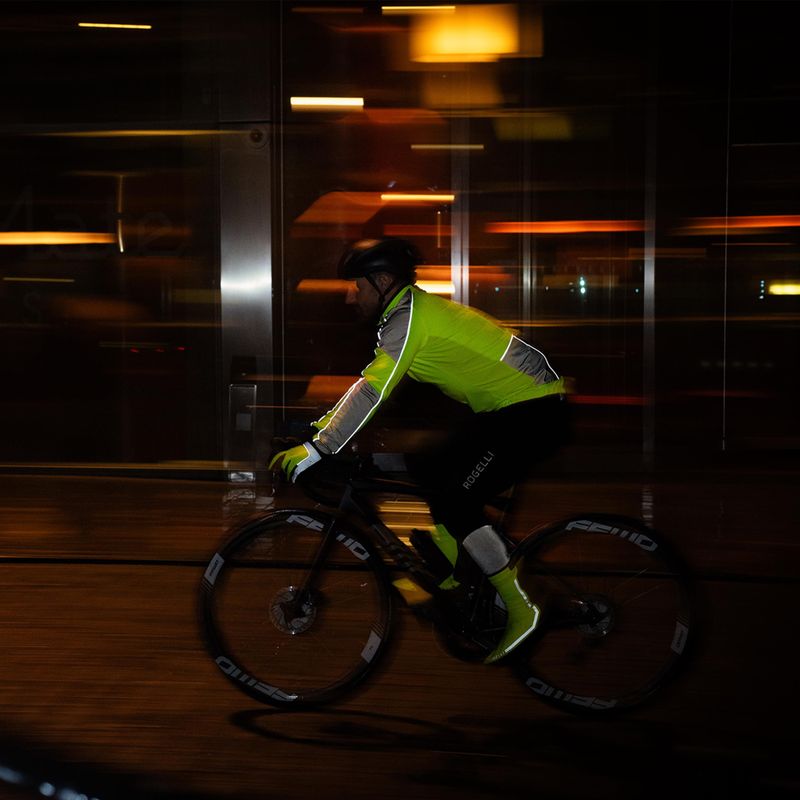 Men's Rogelli Essential Winter Hi Vis cycling jacket yellow 11