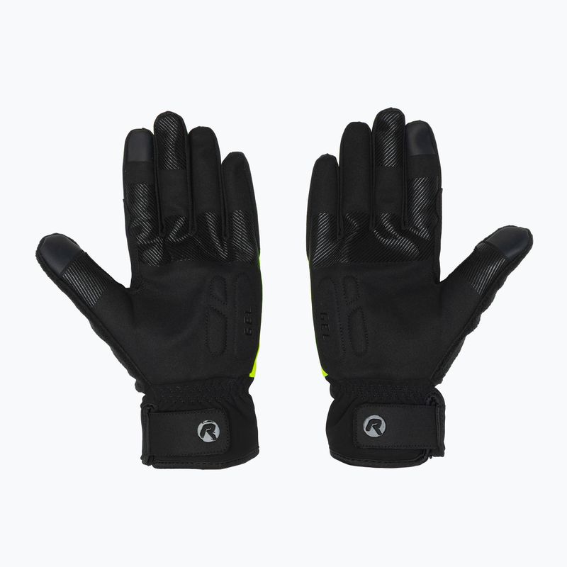 Men's cycling gloves Rogelli Essential Winter Waterproop fluor yellow 3