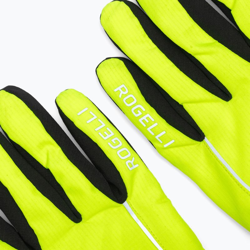 Men's cycling gloves Rogelli Essential Winter Waterproop fluor yellow 5