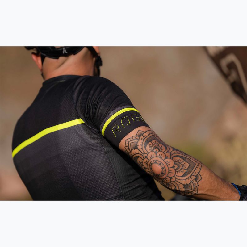 Rogelli Hero II men's cycling jersey yellow/black/grey 8