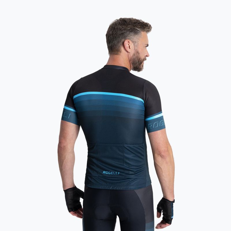 Men's cycling jersey Rogelli Hero II black/blue 3