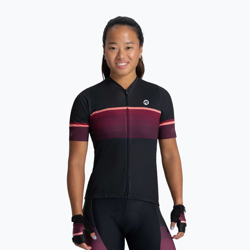 Rogelli Impress II women's cycling jersey burgundy/coral/black