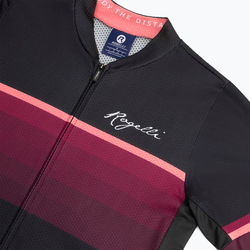 Rogelli Impress II women's cycling jersey burgundy/coral/black 5