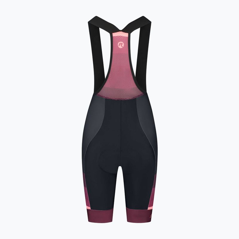 Rogelli Impress II Bib Short women's cycling shorts burgundy/coral/black 4