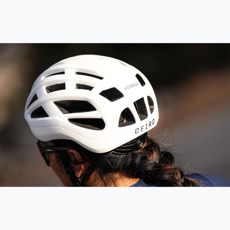 Rogelli Deiro white bicycle helmet 13