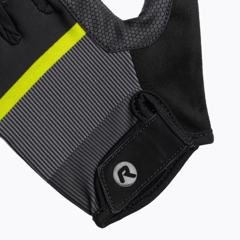 Rogelli Hero II men's cycling gloves black/fluor/grey 4