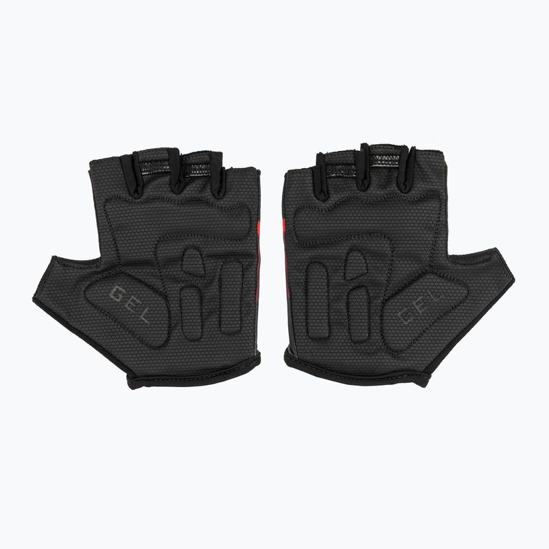 Rogelli Hero II men's cycling gloves black/red/bordeaux 3