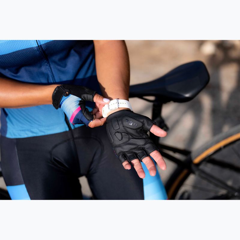 Women's cycling gloves Rogelli Impress II W blue/pink/black 4