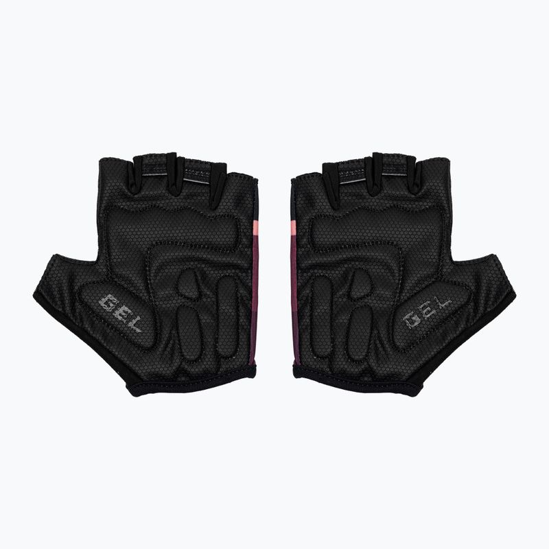 Women's cycling gloves Rogelli Impress II burgundy/coral/black 3
