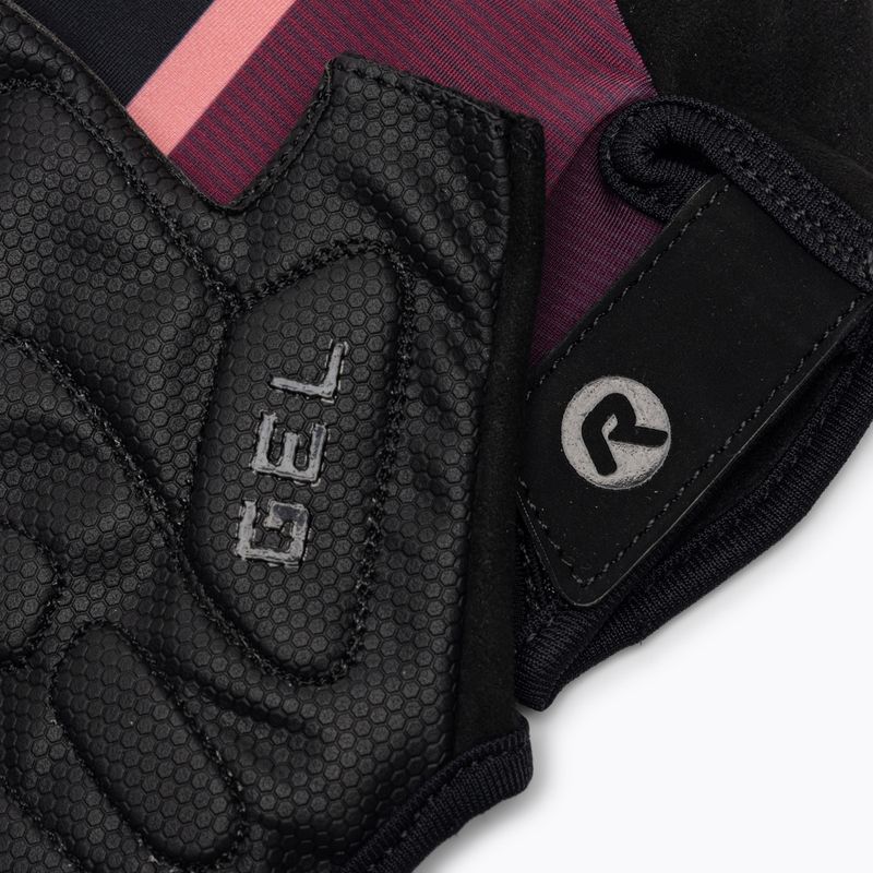 Women's cycling gloves Rogelli Impress II burgundy/coral/black 5