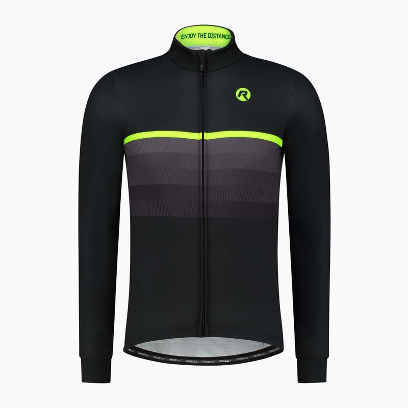 Rogelli Hero II men's cycling longsleeve black/fluor 5