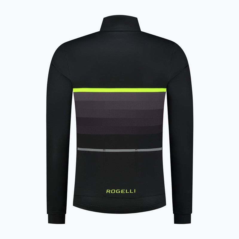 Rogelli Hero II men's cycling longsleeve black/fluor 6