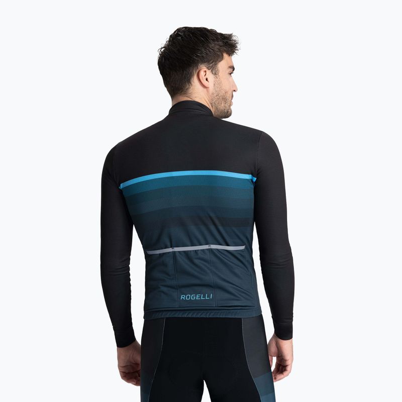 Rogelli Hero II men's cycling longsleeve black/blue 2