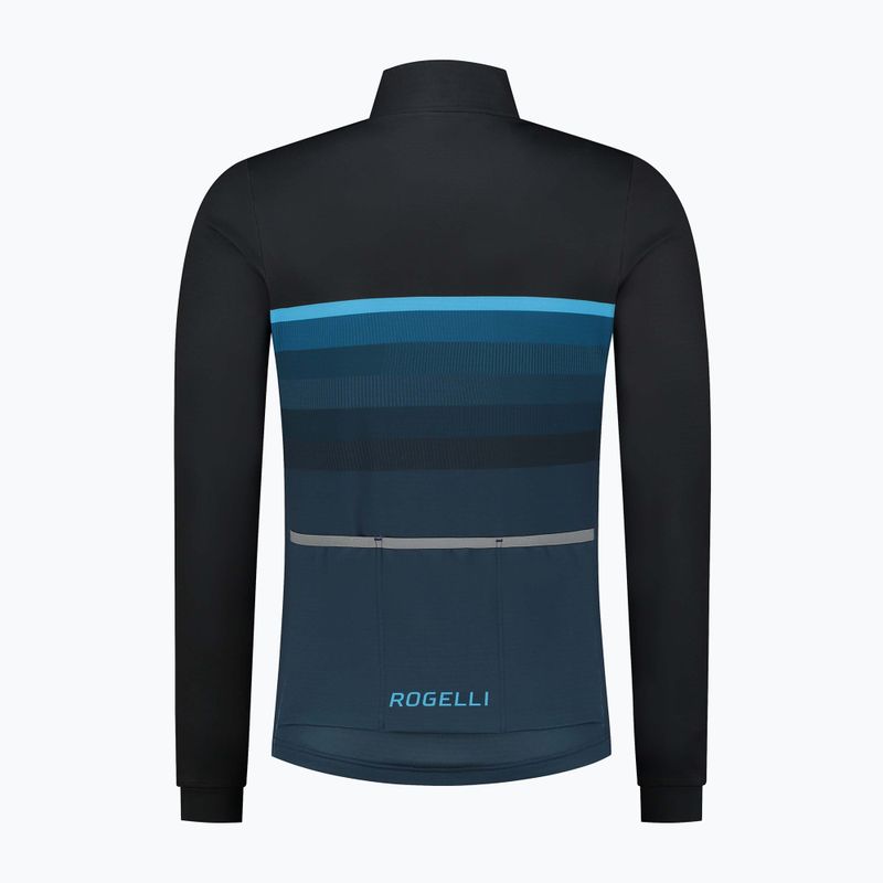 Rogelli Hero II men's cycling longsleeve black/blue 5