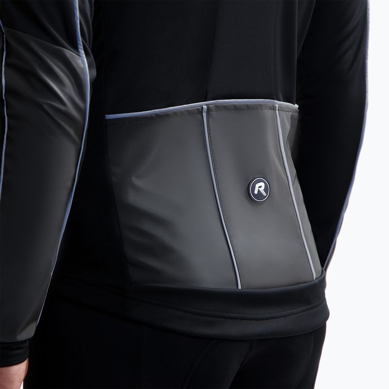 Men's cycling jacket Rogelli Essential Winter Hi Vis black 4