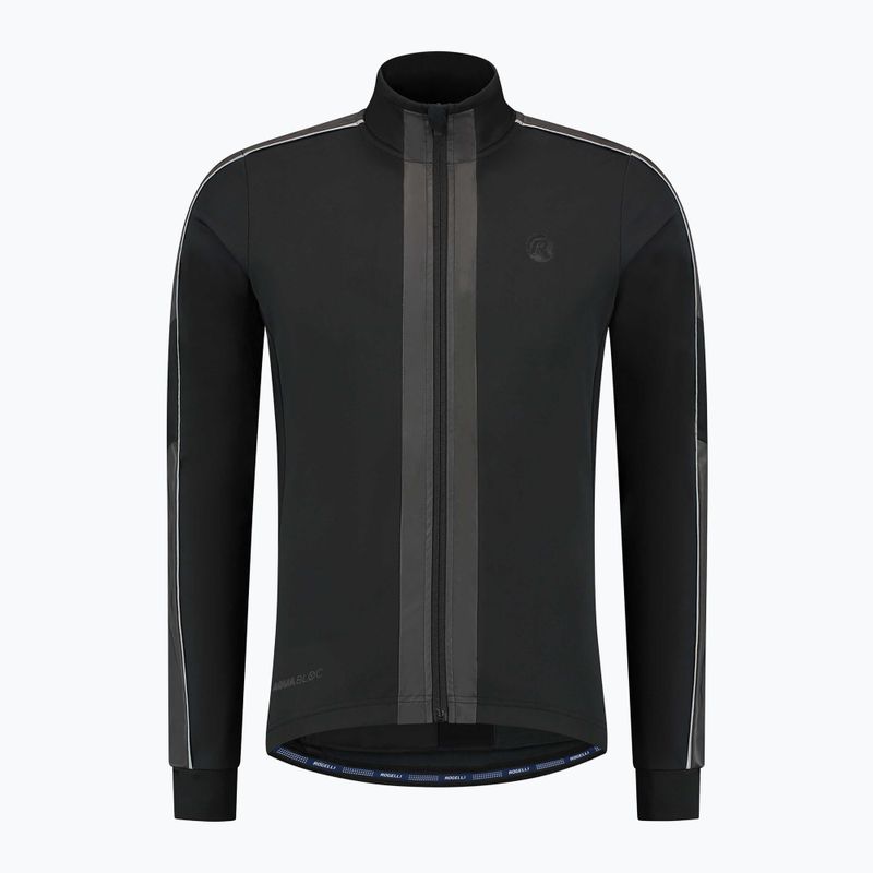 Men's cycling jacket Rogelli Essential Winter Hi Vis black 5