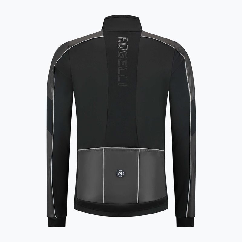 Men's cycling jacket Rogelli Essential Winter Hi Vis black 6
