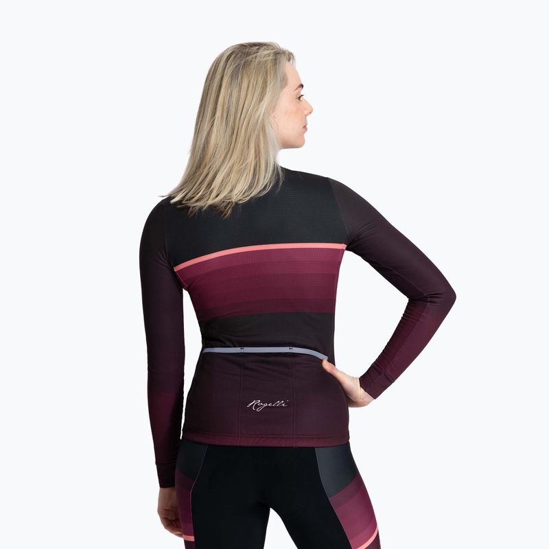 Women's cycling longsleeve Rogelli Impress II bordeaux / coral 3