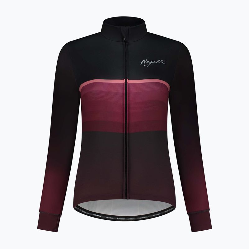 Women's cycling longsleeve Rogelli Impress II bordeaux / coral 5
