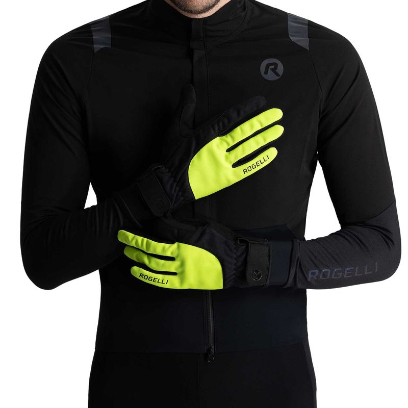 Men's cycling gloves Rogelli Core II Winter Windproof fluor 2