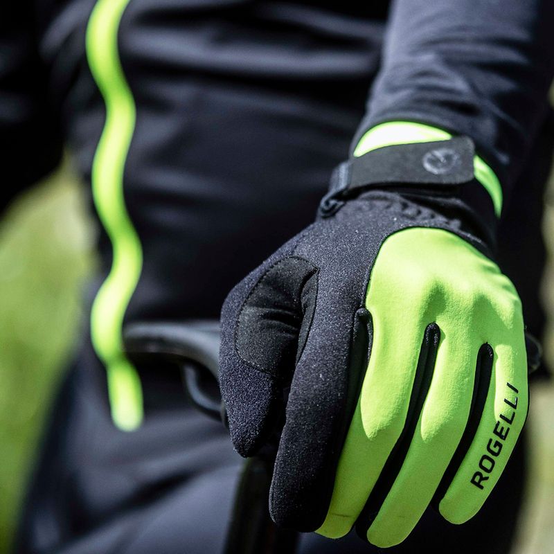 Men's cycling gloves Rogelli Core II Winter Windproof fluor 3