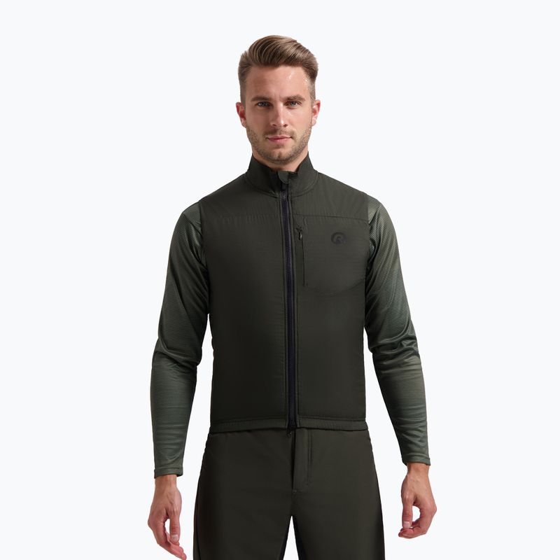 Rogelli Advntr Insulated army green men's cycling waistcoat