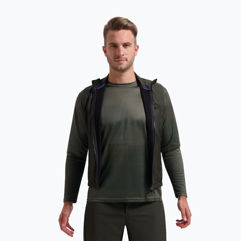Rogelli Advntr Insulated army green men's cycling waistcoat 3