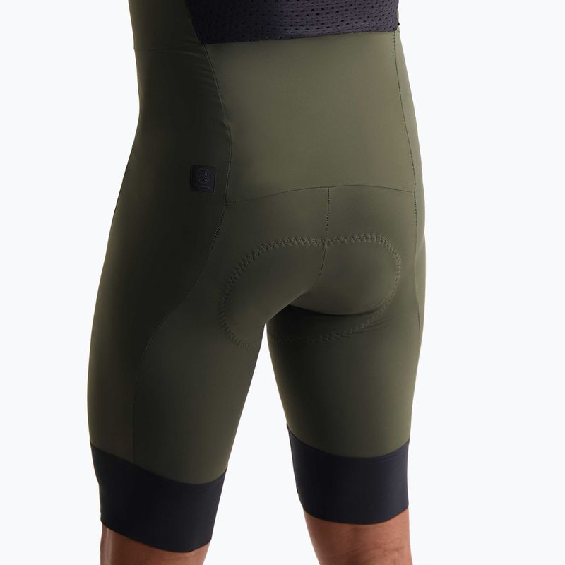 Rogelli Signature Bib Short men's cycling shorts green 3