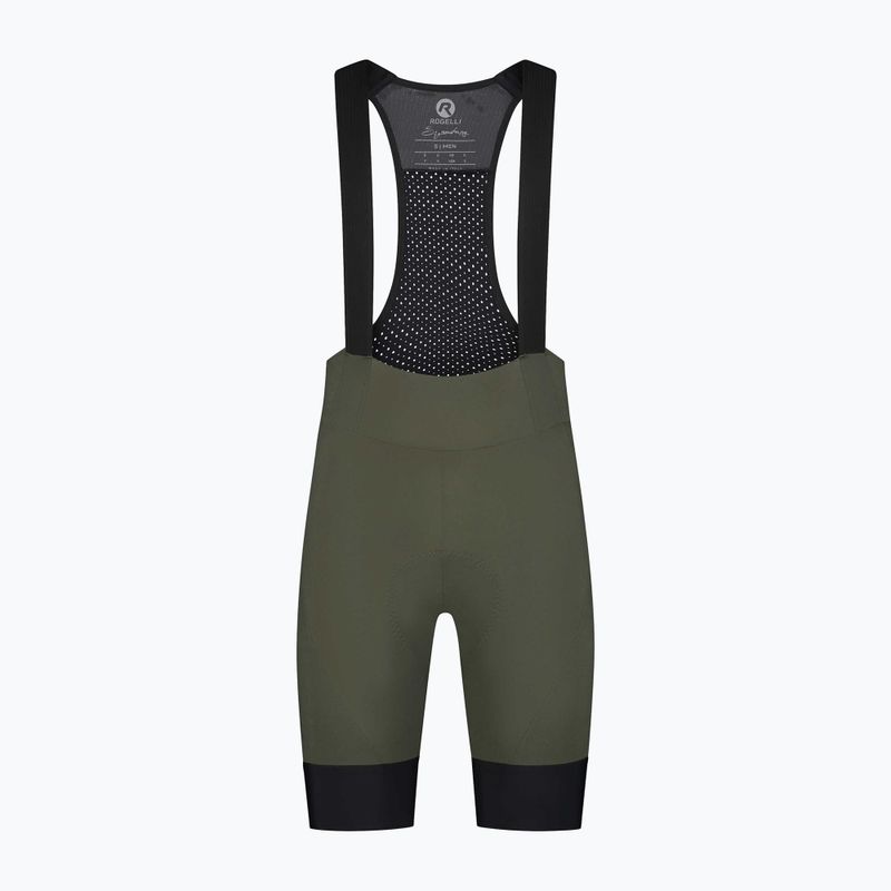 Rogelli Signature Bib Short men's cycling shorts green 4