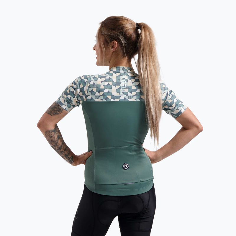 Women's cycling jersey Rogelli Essential Graphic mint/yellow 2