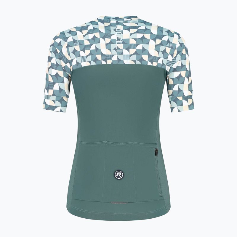 Women's cycling jersey Rogelli Essential Graphic mint/yellow 5