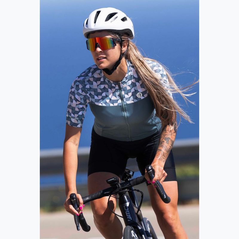 Women's cycling jersey Rogelli Essential Graphic mint/yellow 11